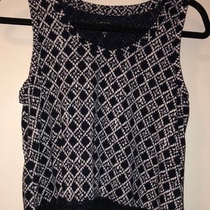 LOFT Black & White Patterned Tank